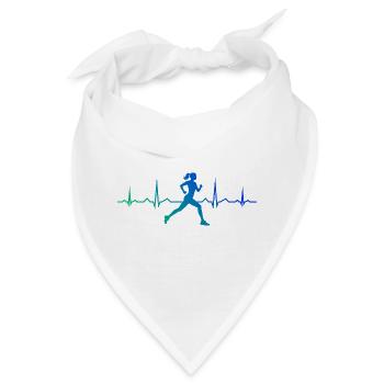 Geschenkidee für eine Running mit Running - Bandana - Weiß - Vorne