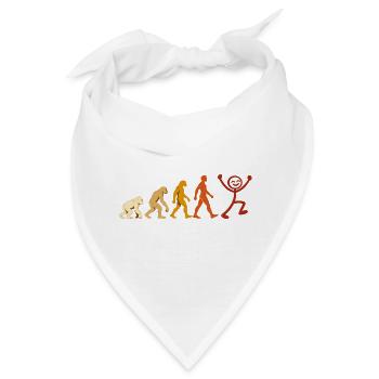 Evolution Mensch Freude Retro Design - Bandana - Weiß - Vorne