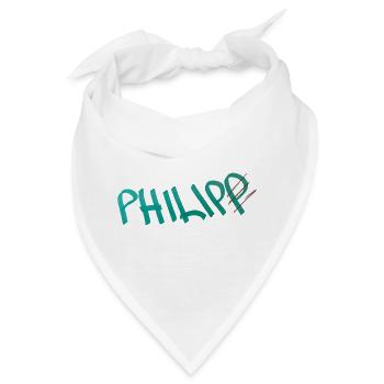 Geburtstagsgeschenk für Philip - Bandana - Weiß - Vorne