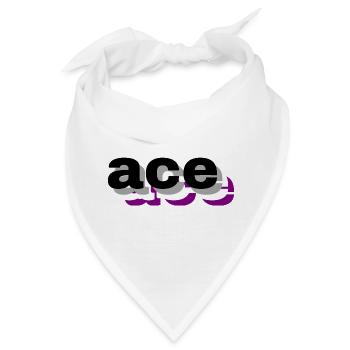 3D-asexuell - Bandana - Weiß - Vorne