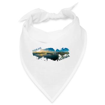 Miami Florida Splash - Bandana - Weiß - Vorne