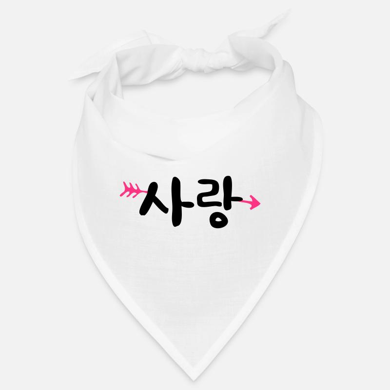 AMOUR en coréen sarang texte Bandana