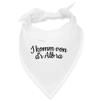 I komm von dr Alb ra (Schwarz) Schwäbische Alb - Bandana - Weiß - Vorne