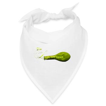 Die Luft ist raus.... - Bandana - Weiß - Vorne