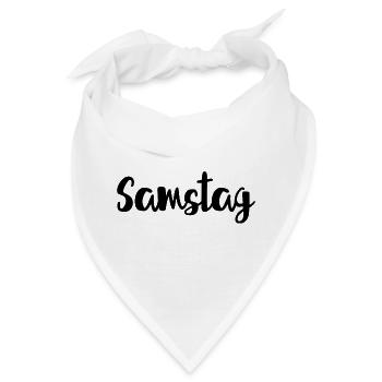 Samstag Wochenende Wochentag Woche - Bandana - Weiß - Vorne