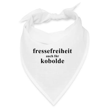 Fressefreiheit auch für Kobolde - Bandana - Weiß - Vorne