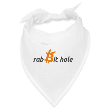 Digitale Bitcoin-Graphik auf Dunkelblau - Bandana - Weiß - Vorne