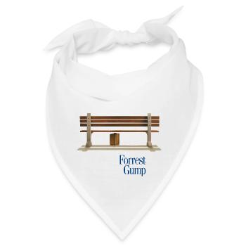 Forrest Gump Kleines Logo Mit Bank Und Koffer - Bandana - Weiß - Vorne