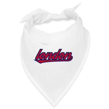London Script Retro Unterstrich - Bandana - Weiß - Vorne