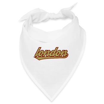 London Retro Script Logo - Bandana - Weiß - Vorne