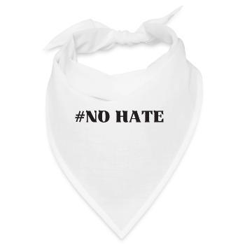 No hate kein Hass Geschenkidee - Bandana - Weiß - Vorne