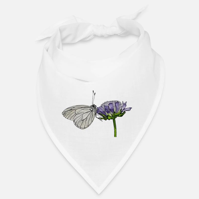 Papillon Fleur Arbre Blanc Entomologiste Bandana