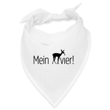 Mein REHvier Revier - Bandana - Weiß - Vorne