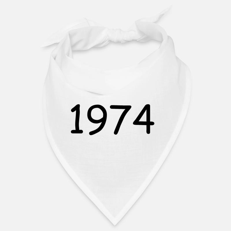 1974 50th Birthday Template Black Bandana