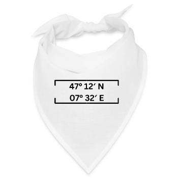 Koordinaten Solothurn Minimalistisch - Bandana - Weiß - Vorne
