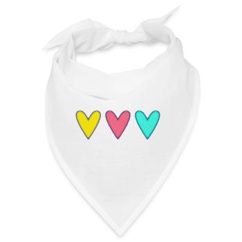 HERZ. VIELEN DANK. GELIEBTE. MEISTER. DANKE HERRIN. - Bandana - Weiß - Vorne