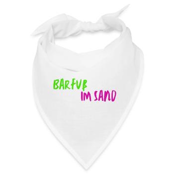 Barfuß im Sand - Bandana - Weiß - Vorne