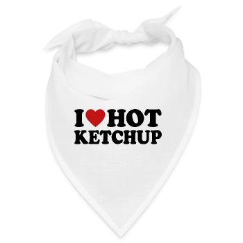 I Love Hot Ketchup - Bandana - Weiß - Vorne