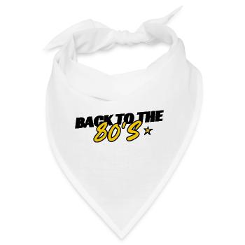 Back to the 80s- Retro Schrift mit Stern - Bandana - Weiß - Vorne