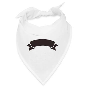 Leeres Band-Banner-Symbol – Vintage-Etiketten-Design - Bandana - Weiß - Vorne