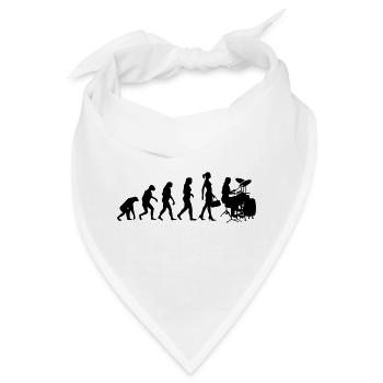 Evolution Schlagzeugerin Percussion Drummer - Bandana - Weiß - Vorne