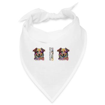 Australian Shepherd - Bandana - Weiß - Vorne