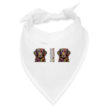 Flat Coated Retriever - Bandana - Weiß - Vorne