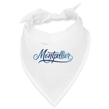Abstraktes Montpellier Farbenspiel auf Streetwear - Bandana - Weiß - Vorne