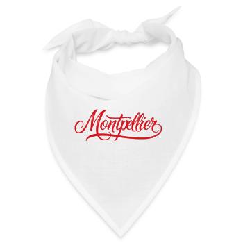 Montpellier Stadtansicht Silhouette - Bandana - Weiß - Vorne