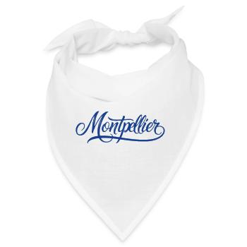 Montpellier Stadtpanorama im Wasserfarbenstil - Bandana - Weiß - Vorne