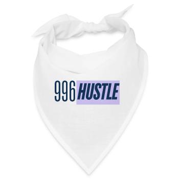 996 Hustle - Den ganzen Tag arbeiten - Bandana - Weiß - Vorne