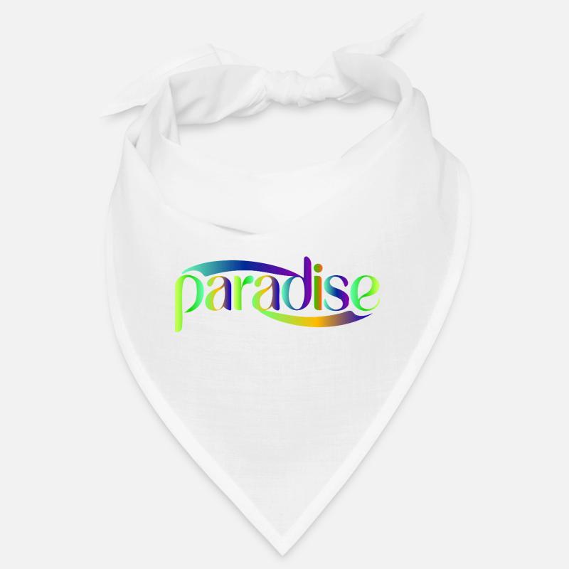 Paradise Rainbow Script Design Bandana