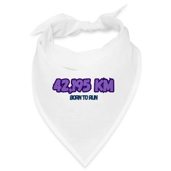 42,195 km. Marathon - Bandana - Weiß - Vorne