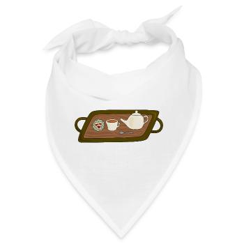 Teezeit-Tablett-Illustration - Bandana - Weiß - Vorne