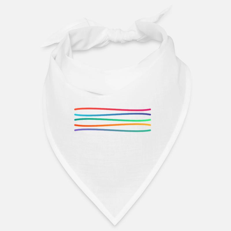 Regenbogen Linienkunst Bandana