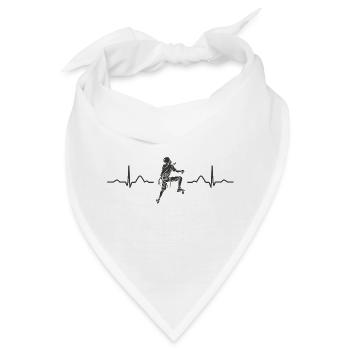 Boulderer Herzschlag Boulder Bouldern - Bandana - Weiß - Vorne