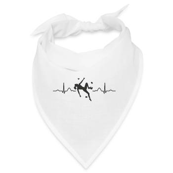 Boulderer Herzschlag Boulder Bouldern - Bandana - Weiß - Vorne