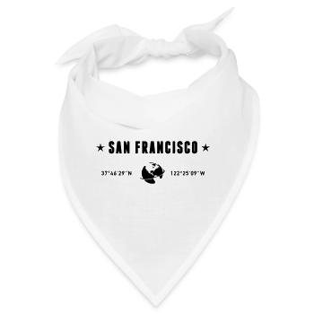 San Francisco koordiniert den Planeten Erde - Bandana - Weiß - Vorne