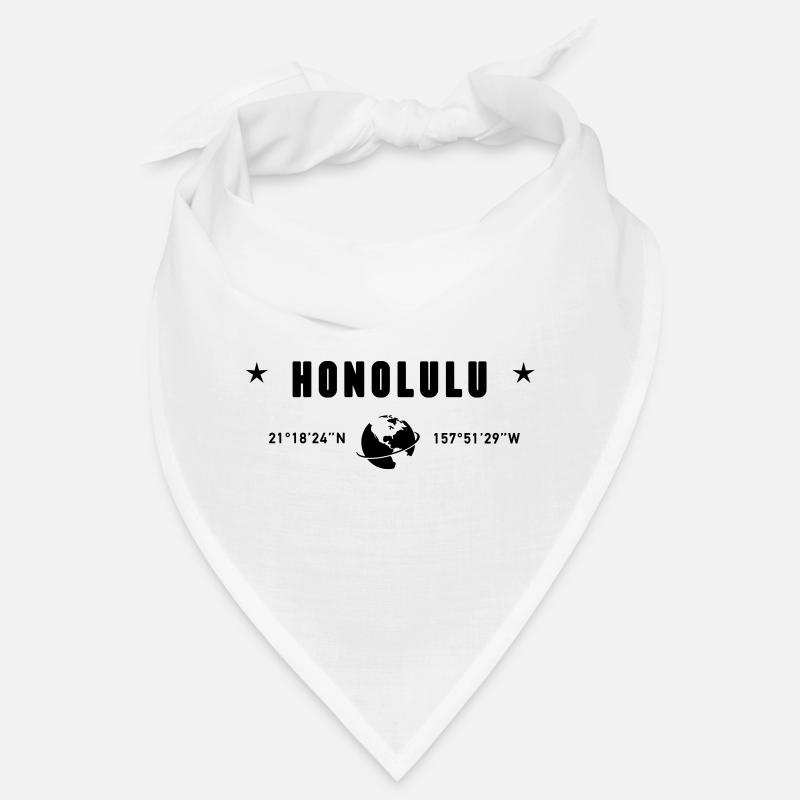 Honolulu Hawaii Coordinates Planet Earth Bandana
