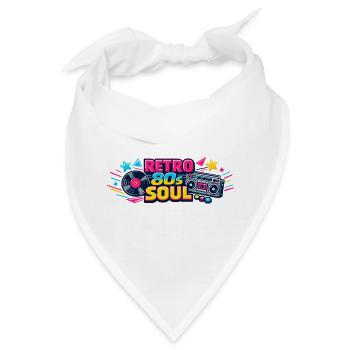 Retro 80er Soul Boombox - Bandana - Weiß - Vorne