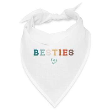 Besties Beste Freunde Beste Freundinnen - Bandana - Weiß - Vorne