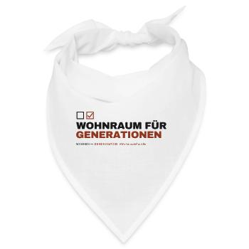 WOHNRAUM FÜR GENERATIONEN — Gemeinnützig - Bandana - Weiß - Vorne