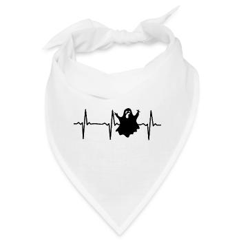 Halloween Heartbeat Ghost Halloween Ghost - Bandana - Weiß - Vorne