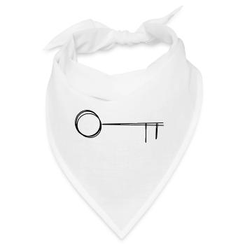 Schlüssel handgezeichnet - Bandana - Weiß - Vorne