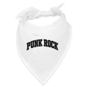 Punk Rock Schriftzug - Bandana - Weiß - Vorne