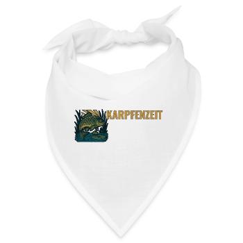 Karpfenangeln Karpfenzeit. - Bandana - Weiß - Vorne