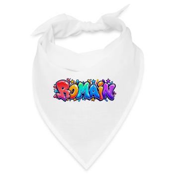 ROMAIN im Graffiti: das Geschenk, das ihn einklebt - Bandana - Weiß - Vorne