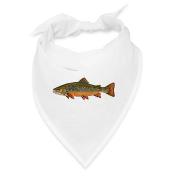 Bachforelle in Herbstfarben - Bandana - Weiß - Vorne