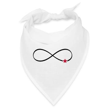 Stern Unendlichkeit Symbol Unendlichkeitszeichen - Bandana - Weiß - Vorne