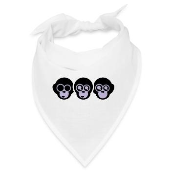 die drei affen - Bandana - Weiß - Vorne